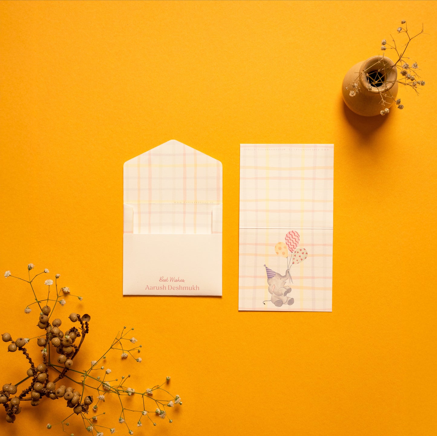 Elphie Folded Card & Envelope