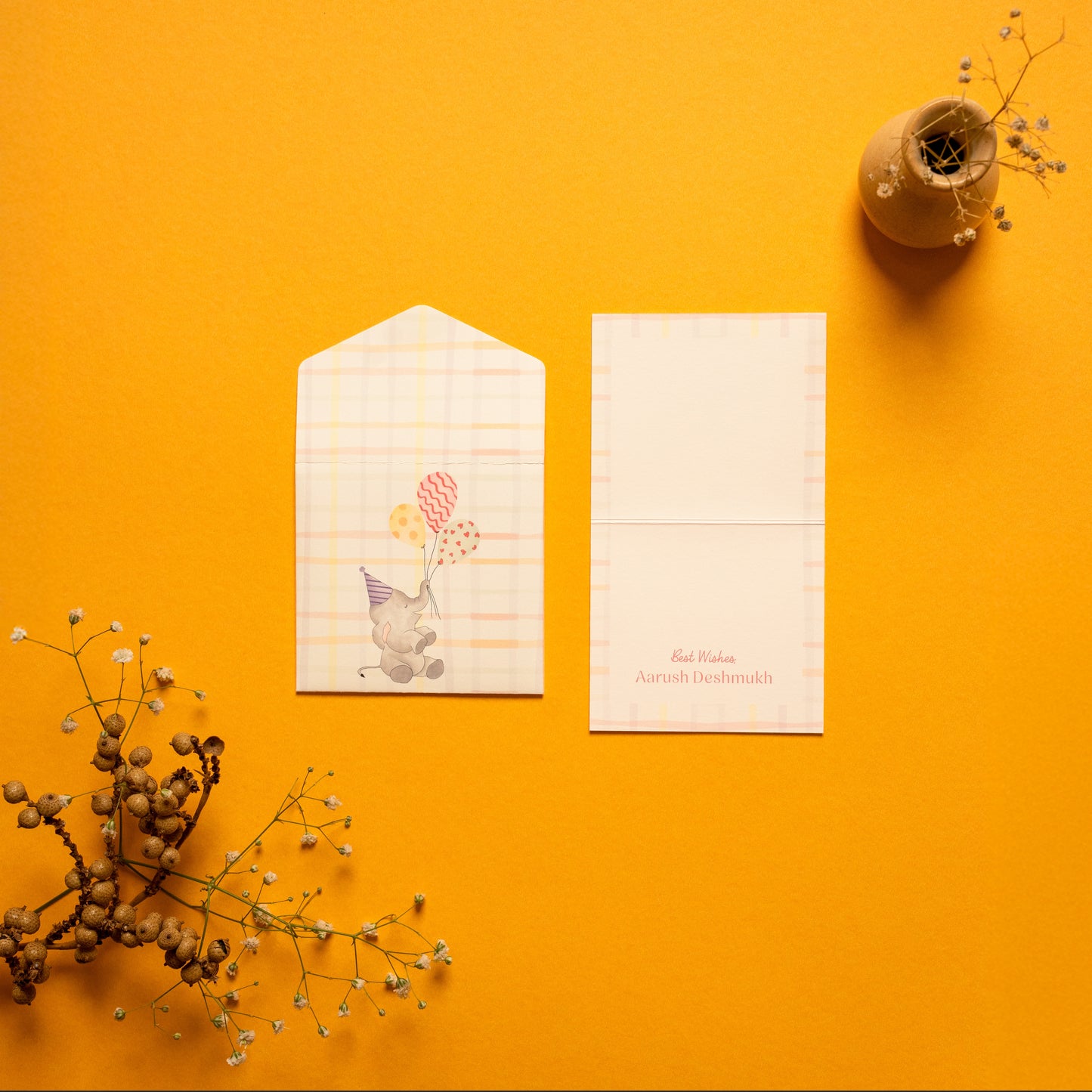 Elphie Folded Card & Envelope